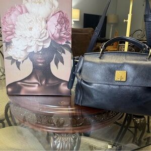 MCM Black Satchel Bag